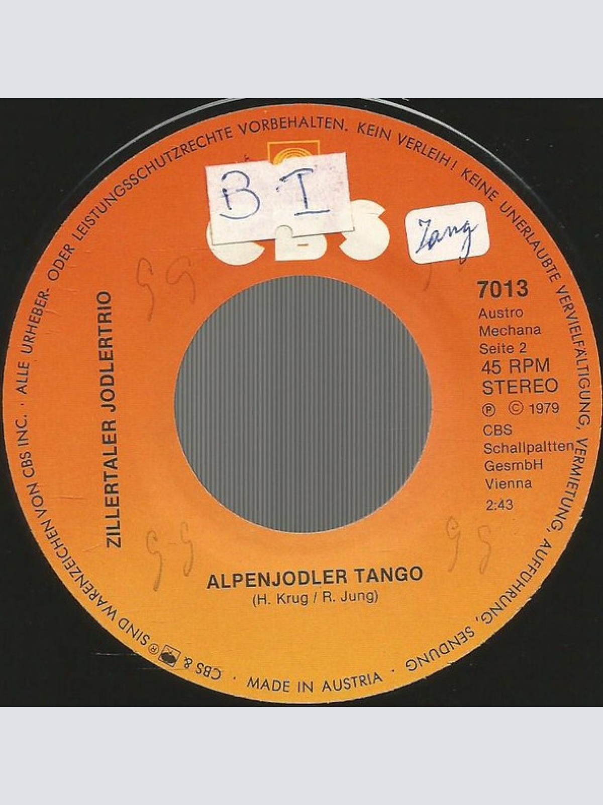 Vinyl / Orig. Zillertaler Jodler Trio* - Heidi, Husch Eini Ins Bett