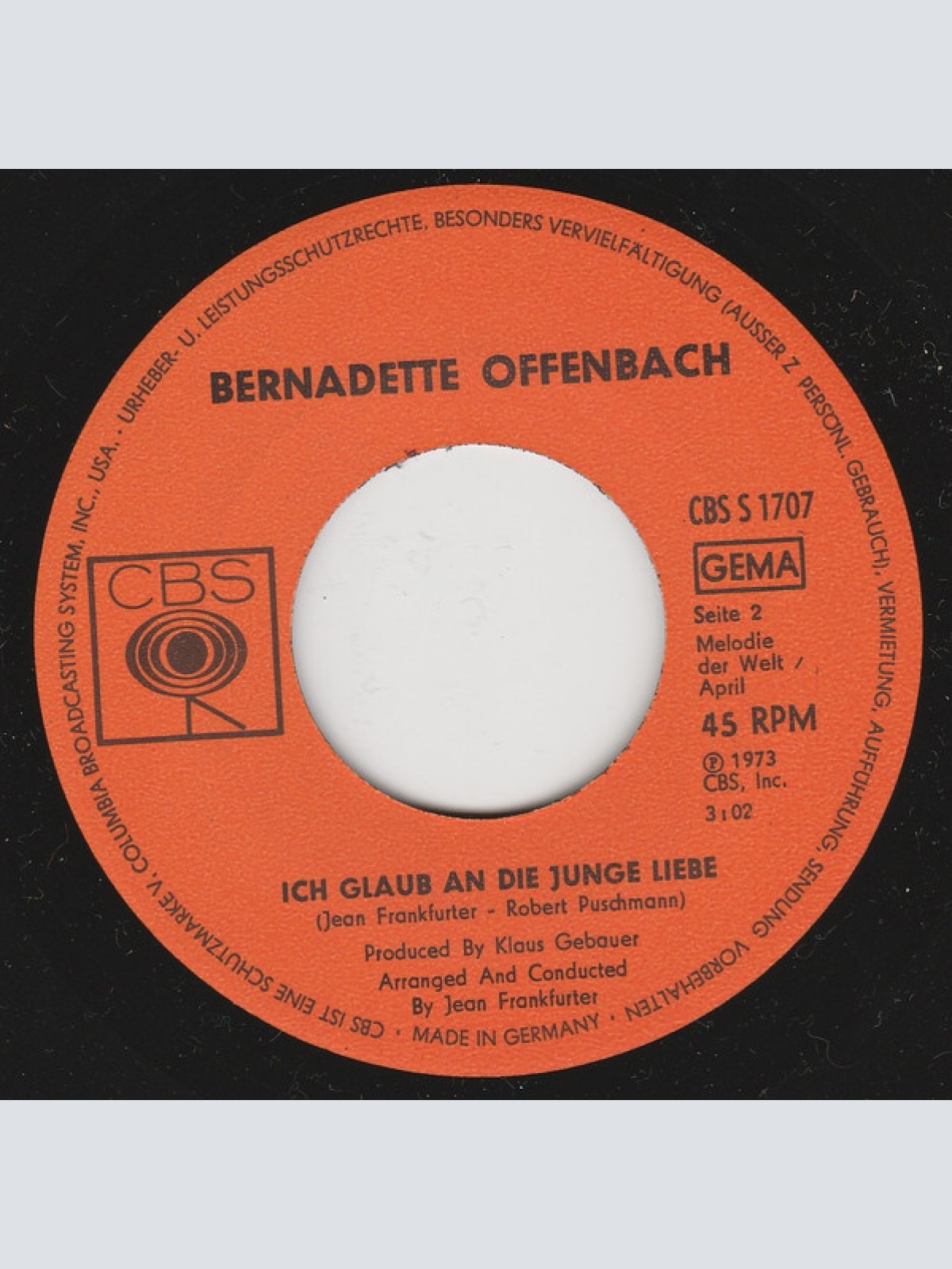 Vinyl / Bernadette Offenbach - Du, Da Träum Ich Lang Schon Davon