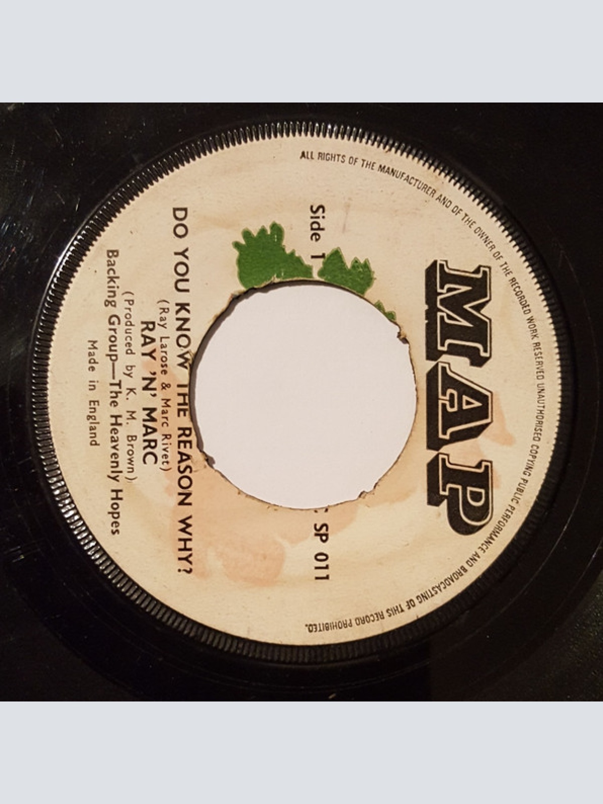 Vinyl / Ray* 'N' Marc* - Do You Know The Reason Why ? / When We Are Togother