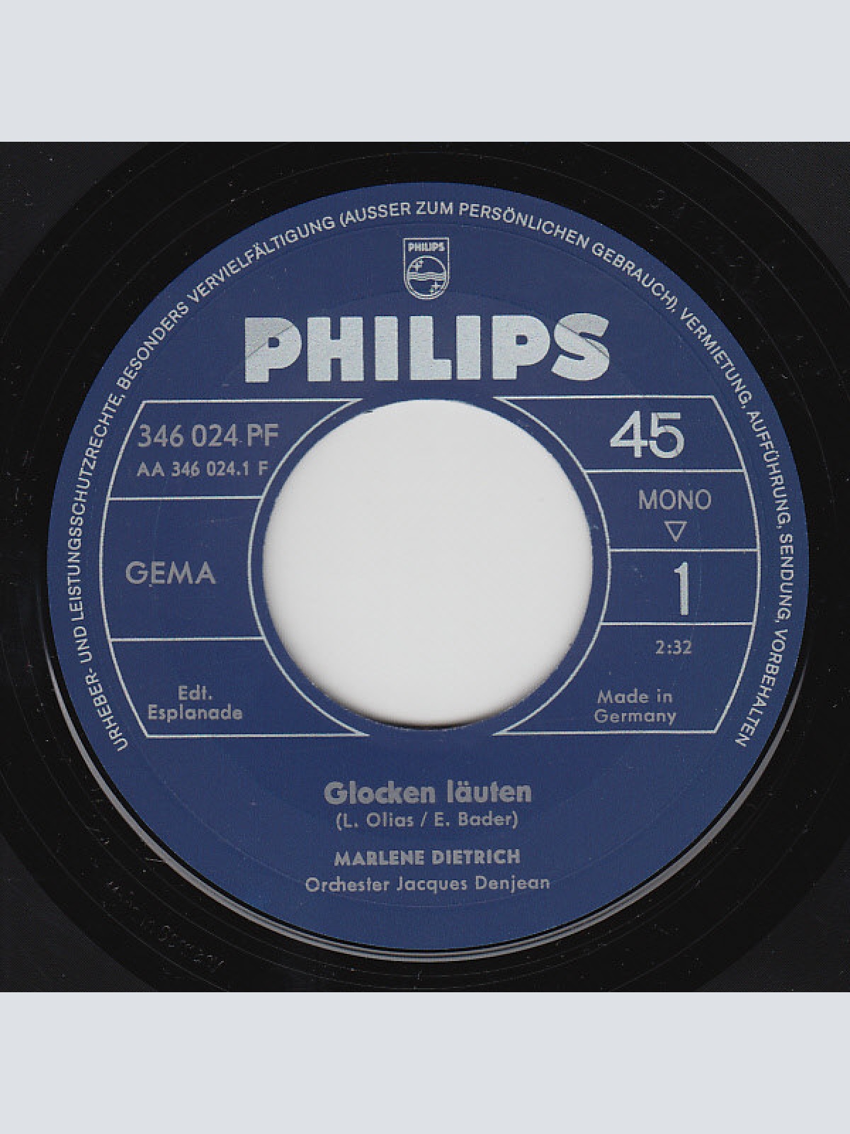 Vinyl / Marlene* - Still War Die Nacht / Glocken Läuten