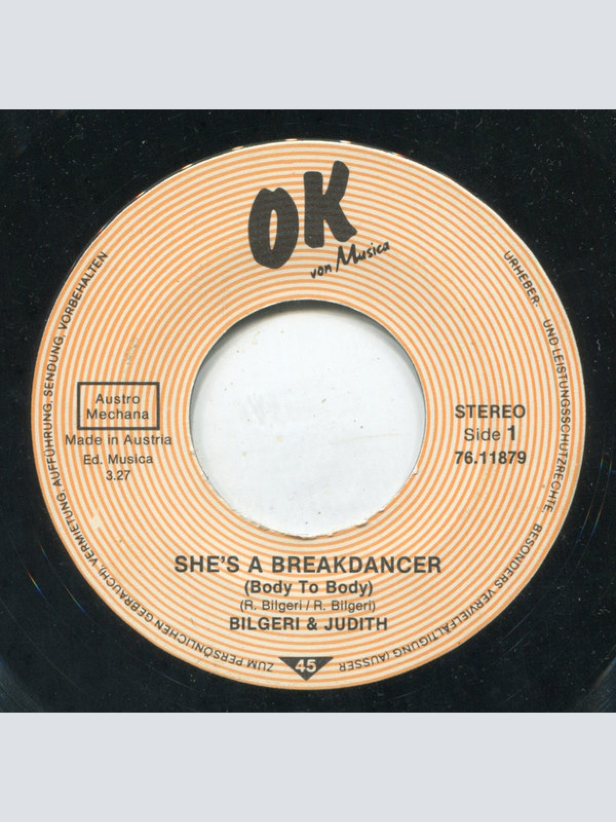 Vinyl / Bilgeri & Judith* - She's A Break Dancer (Body To Body)