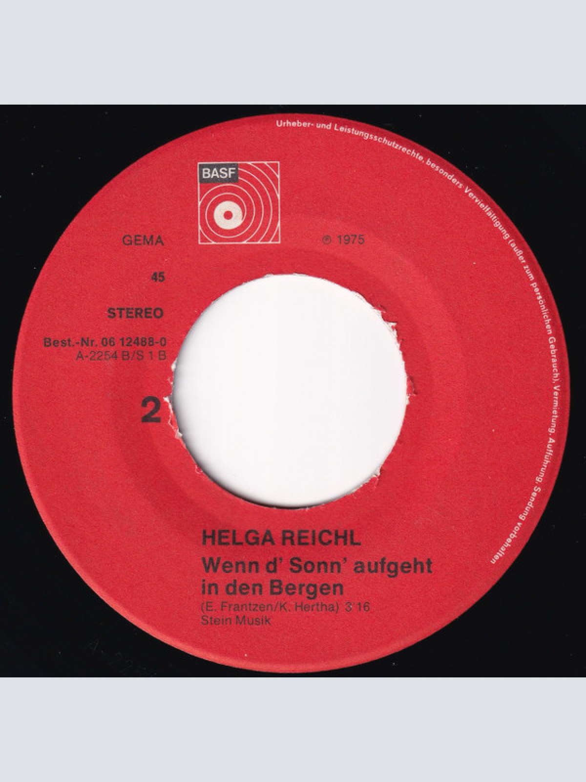 Vinyl / Helga Reichl* - Mit Offenen Augen