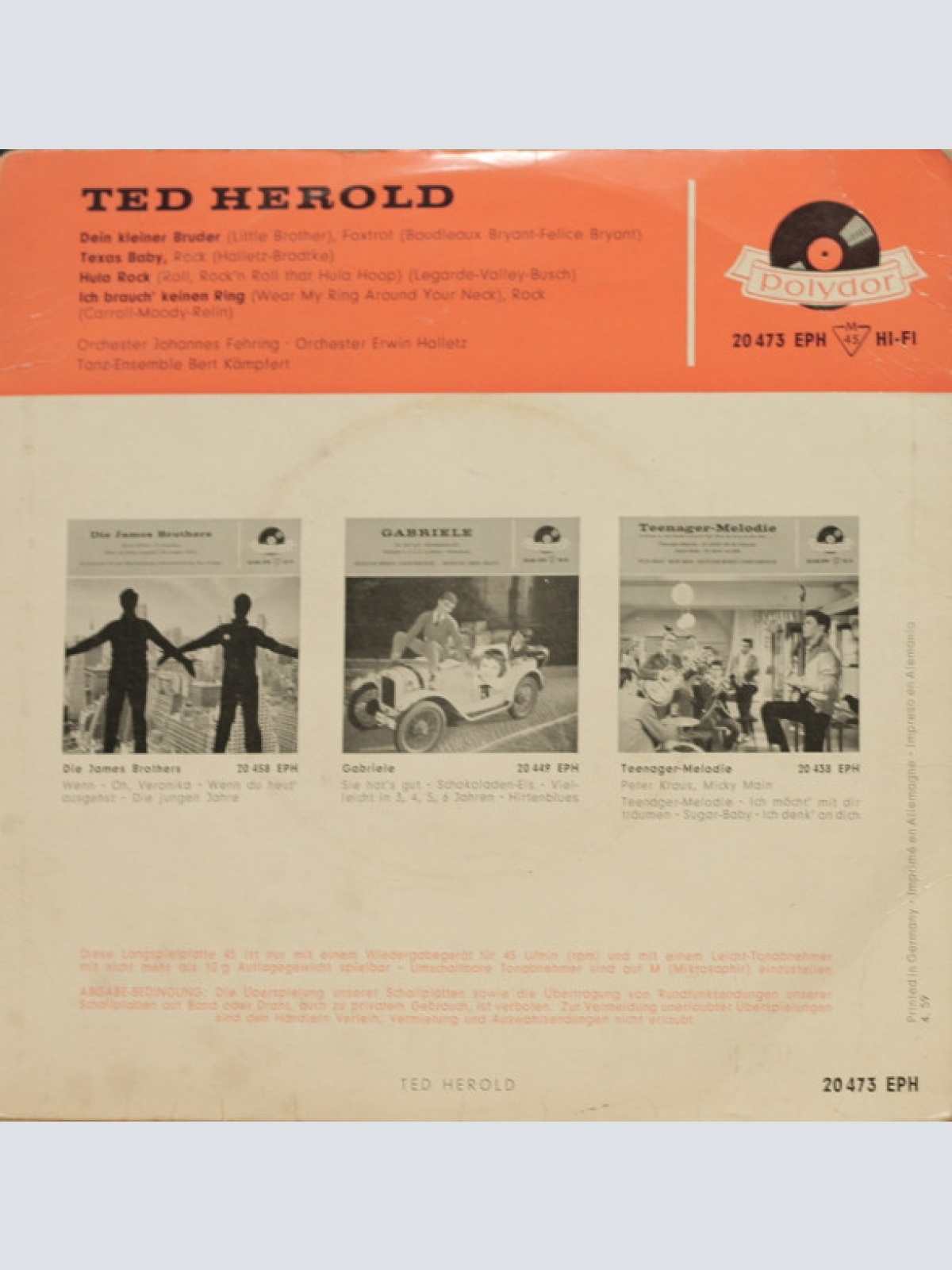 Vinyl / Ted Herold - Dein Kleiner Bruder