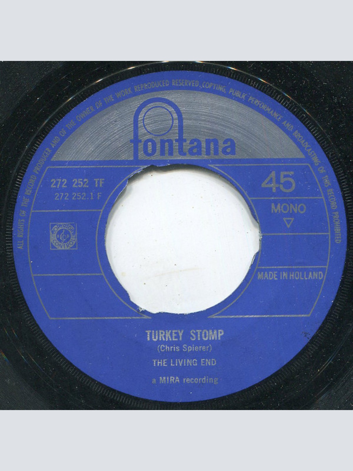 Vinyl / The Living End (2) - I Need A Lot Of Lovin' (Time Is Runnin' Out) / Turkey Stomp