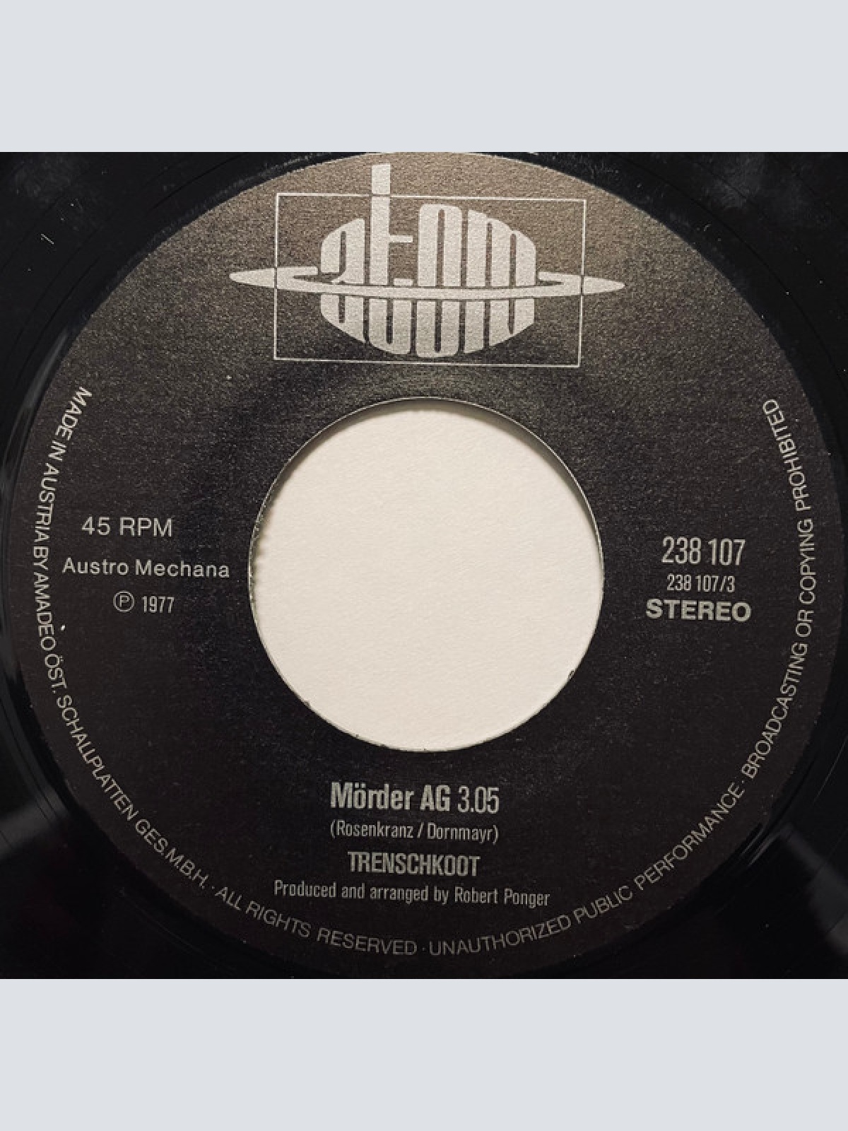 Vinyl / Trenschkoot - Mörder AG / Phantom