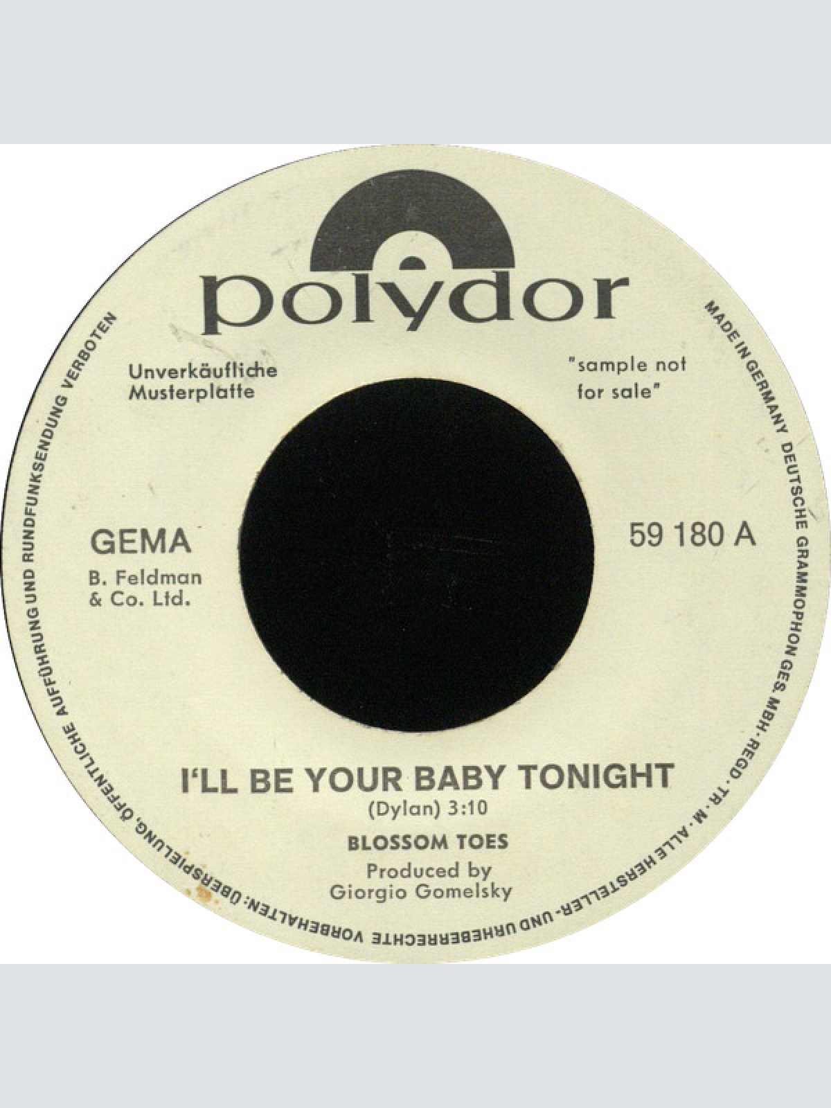 Vinyl / Blossom Toes - I'll Be Your Baby Tonight / Love Is