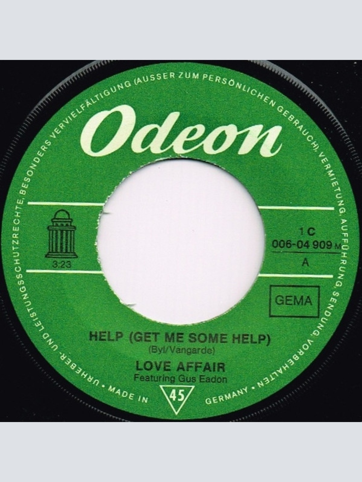 Vinyl / Love Affair* Featuring Gus Eadon - Help (Get Me Some Help)