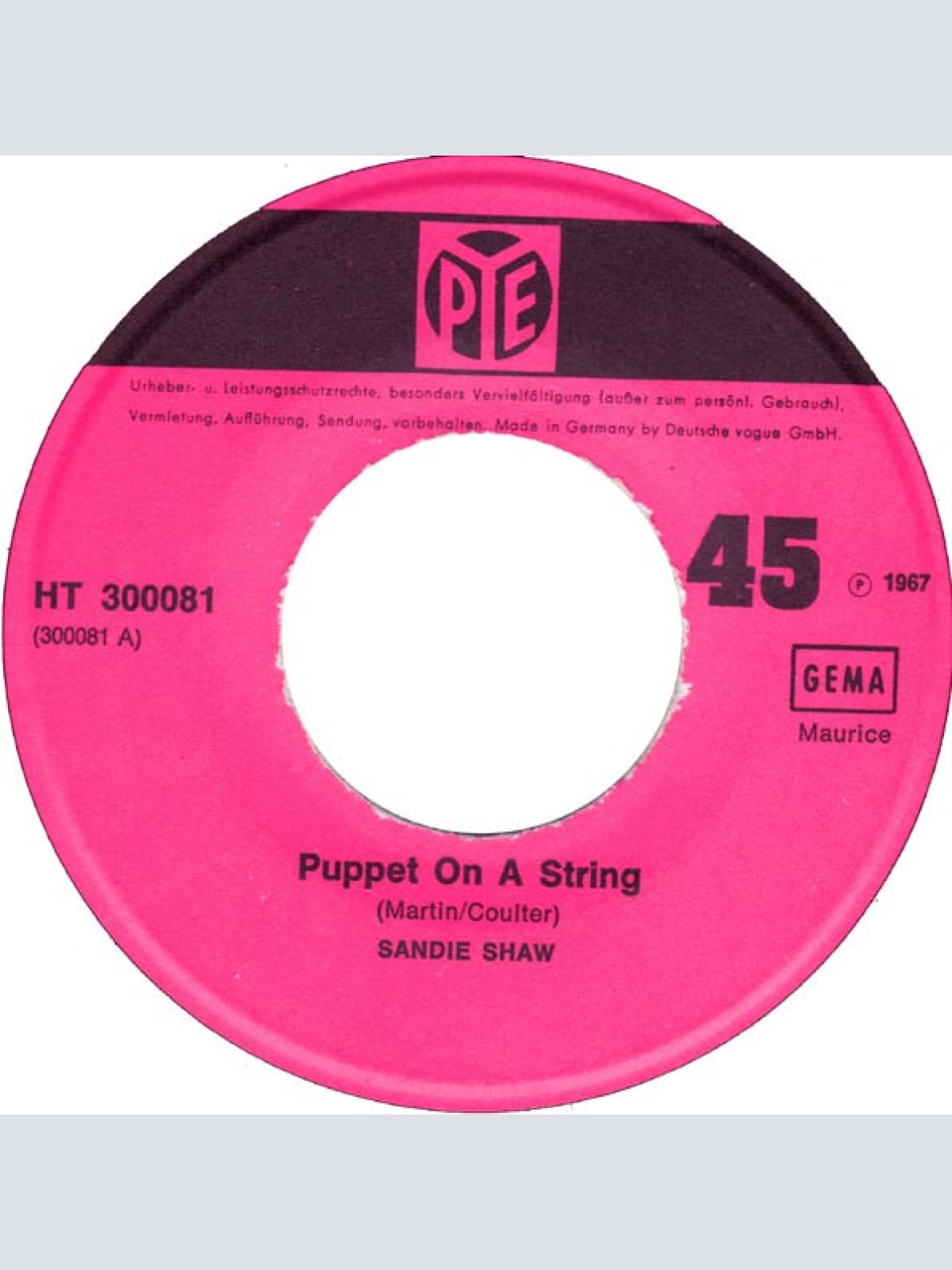 Vinyl / Sandie Shaw - Puppet On A String