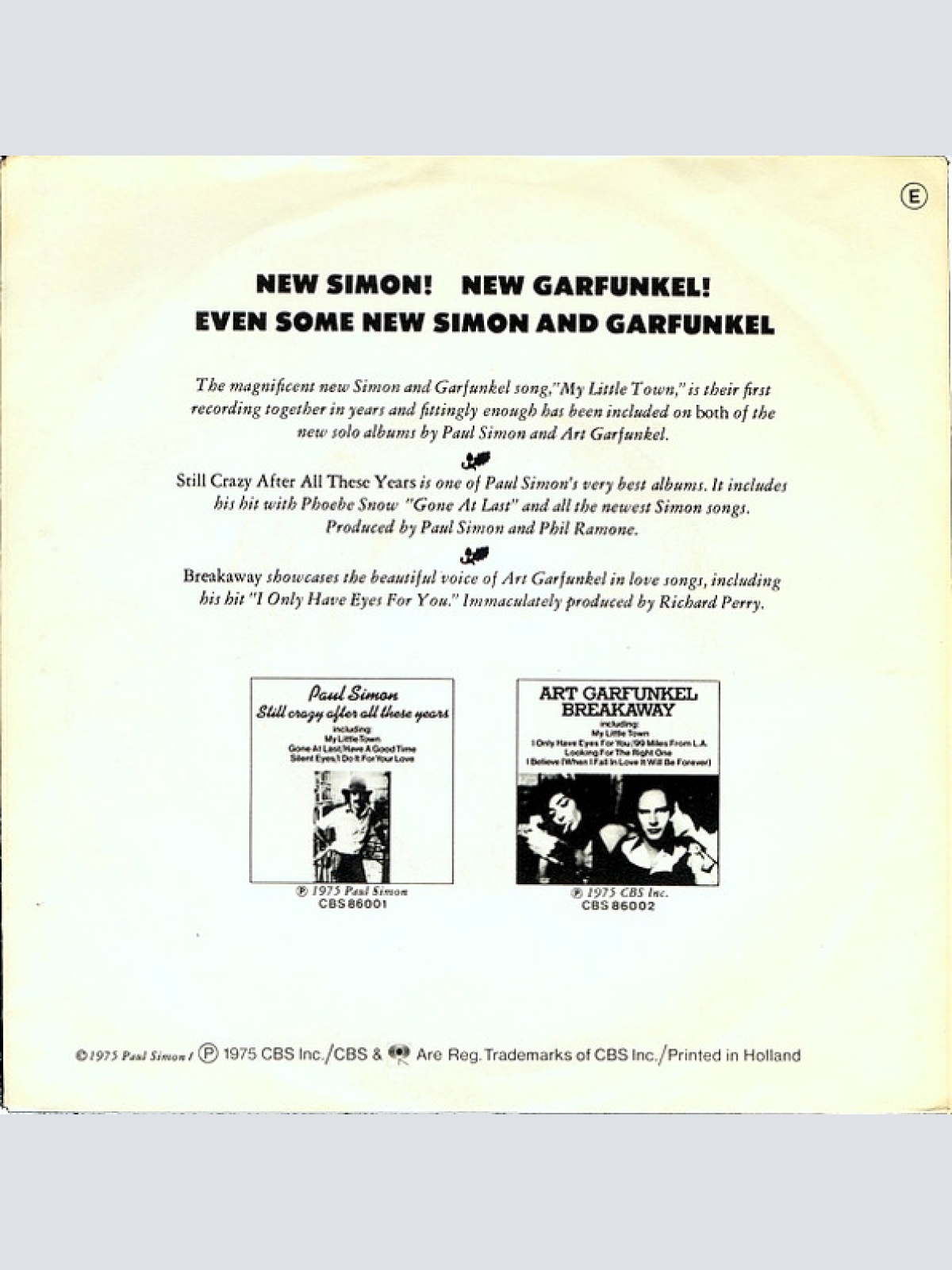 Vinyl / Simon And Garfunkel* Plus Art Garfunkel Plus Paul Simon - My Little Town