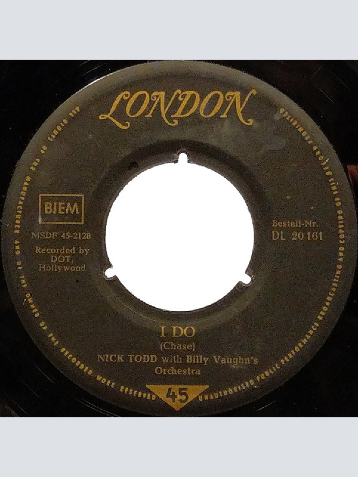 Vinyl / Nick Todd With Billy Vaughn's Orchestra* - At The Hop