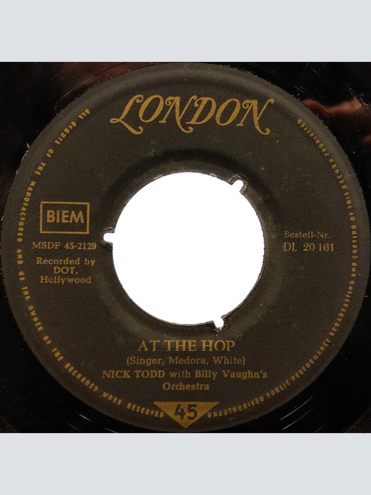 Vinyl / Nick Todd With Billy Vaughn's Orchestra* - At The Hop