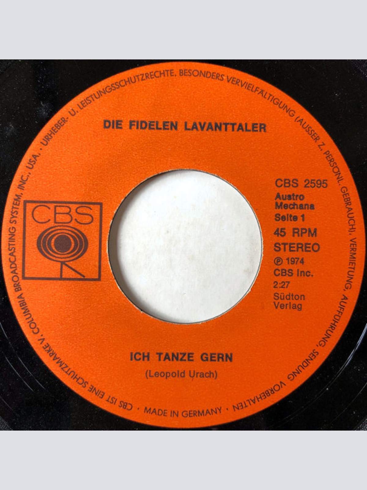 Vinyl / Die Fidelen Lavanttaler - Ich Tanze Gern