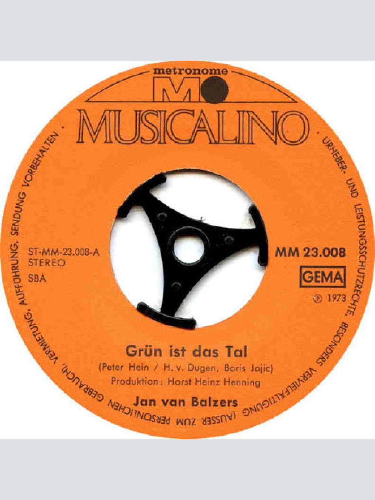 Vinyl / Jan Van Balzers - Grün Ist Das Tal / Erst Blüh'n Die Rosen