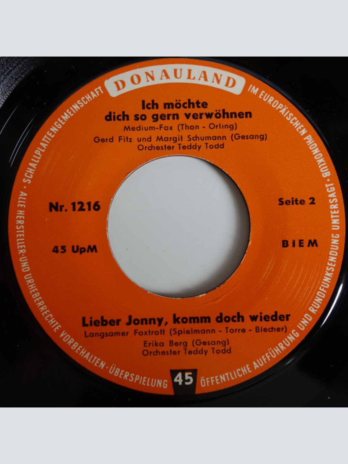 Vinyl / Gerd Fitz, Erika Berg, Margit Schumann - Ich Möchte Dich So Gern Verwöhnen / Lieber Jonny, Komm Doch Wieder / Midi-Midinette / Ein Kleines Haus Am Blauen See