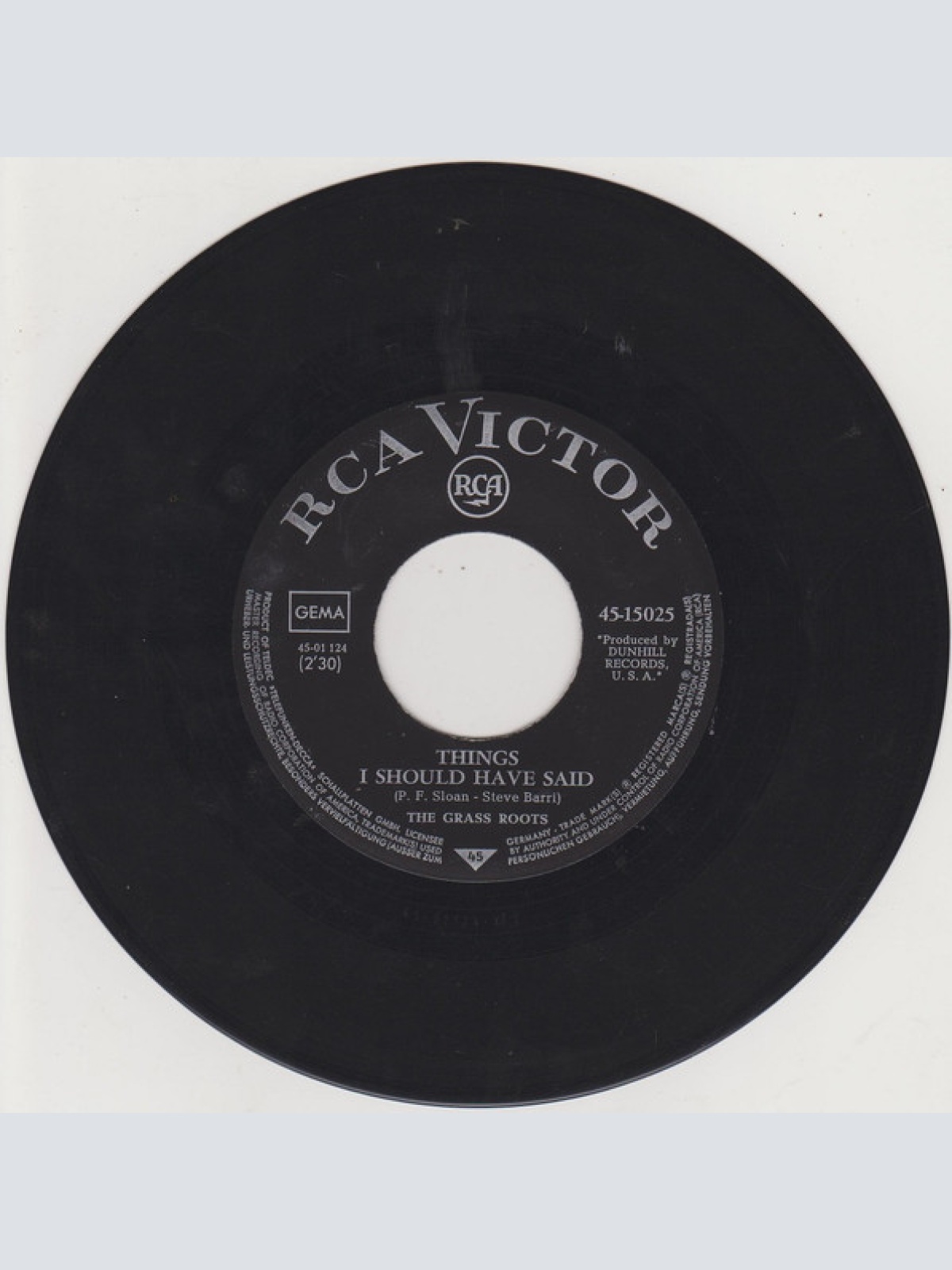 Vinyl / The Grass Roots - Things I Should Have Said