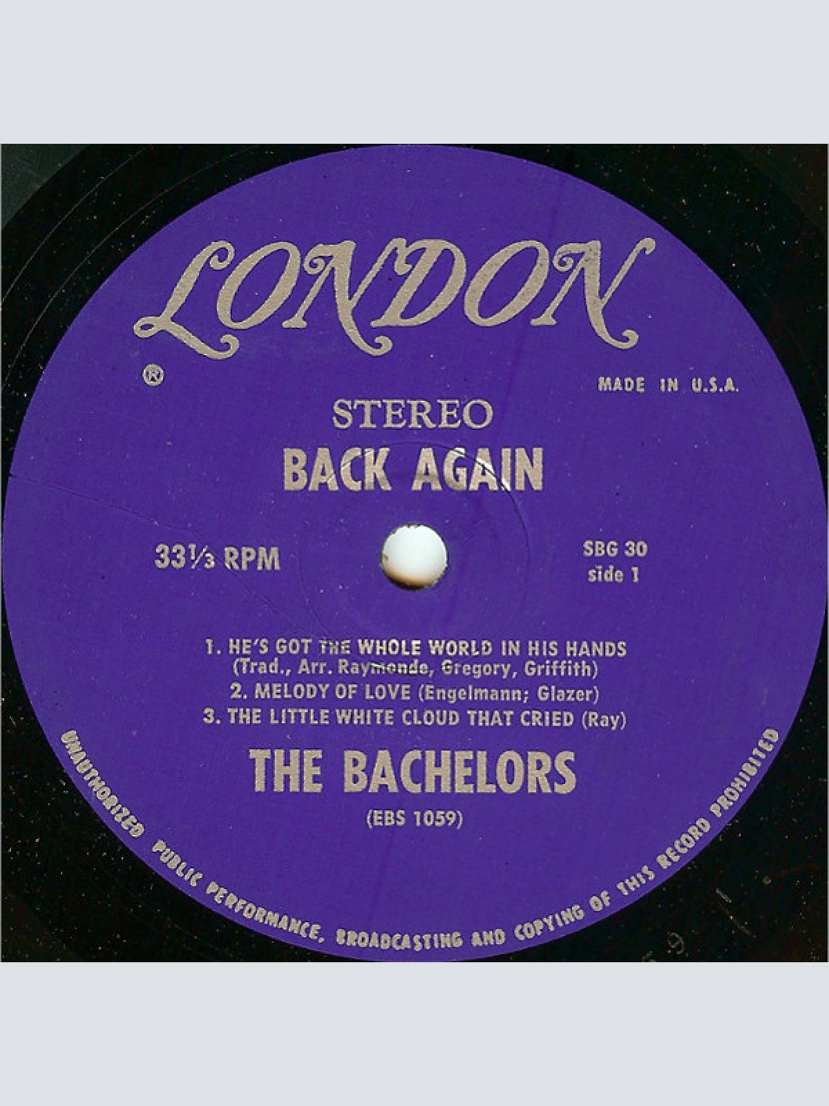 Vinyl / The Bachelors - Back Again