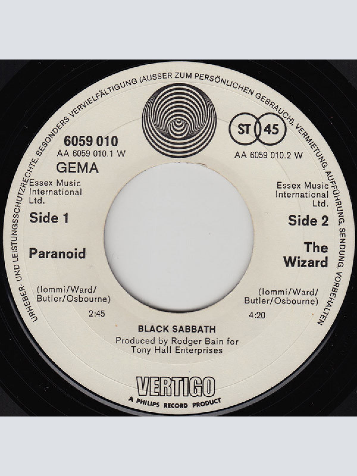 Vinyl / Black Sabbath - Paranoid