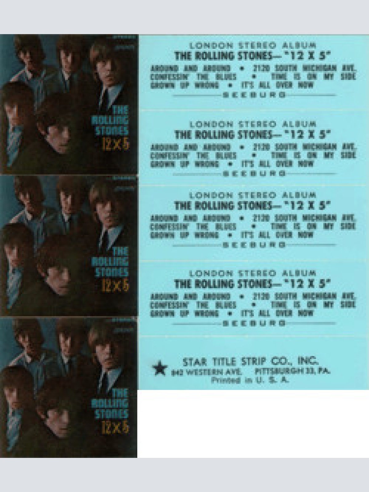 Vinyl / The Rolling Stones - 12 X 5