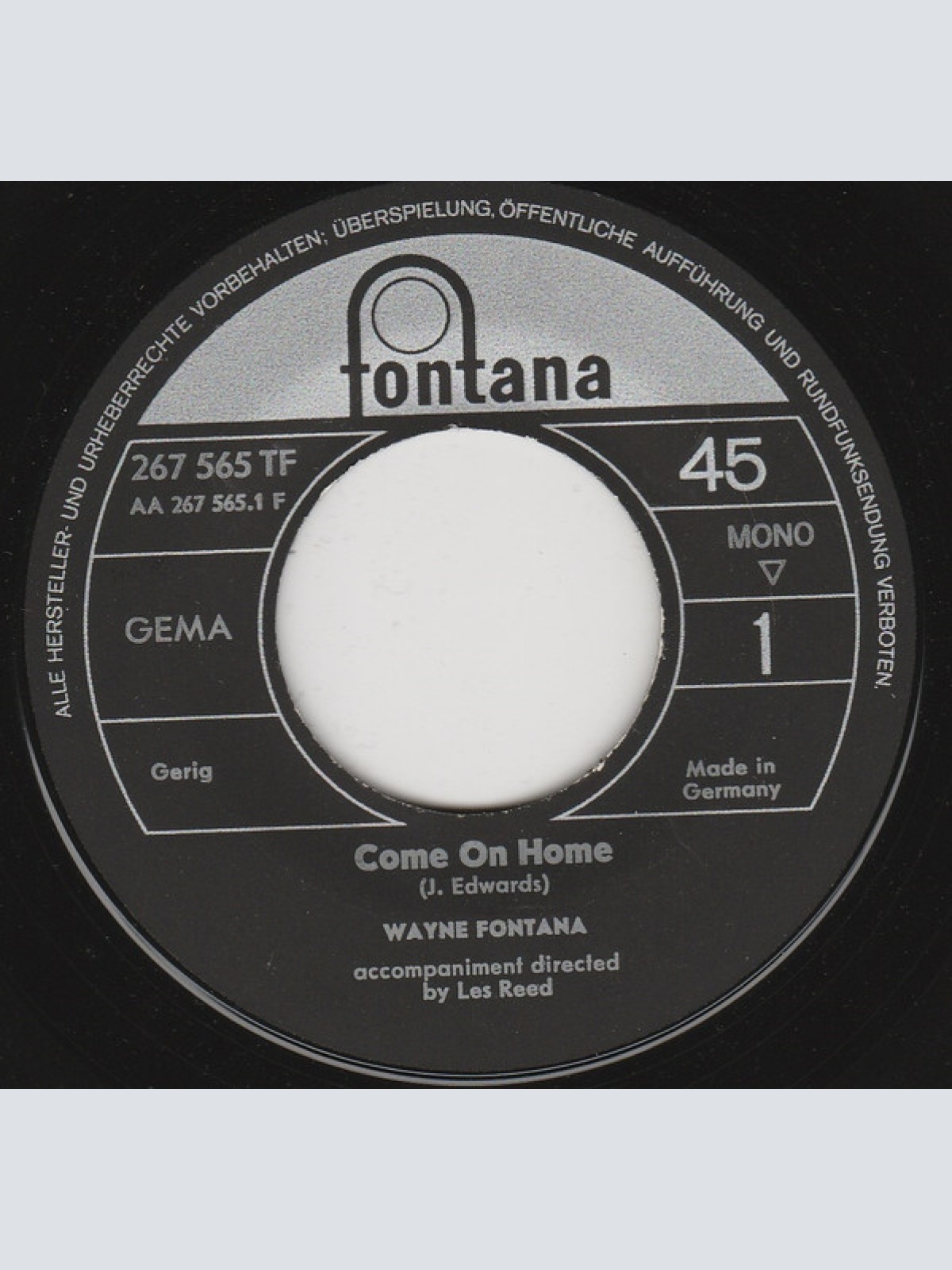 Vinyl / Wayne Fontana - Come On Home