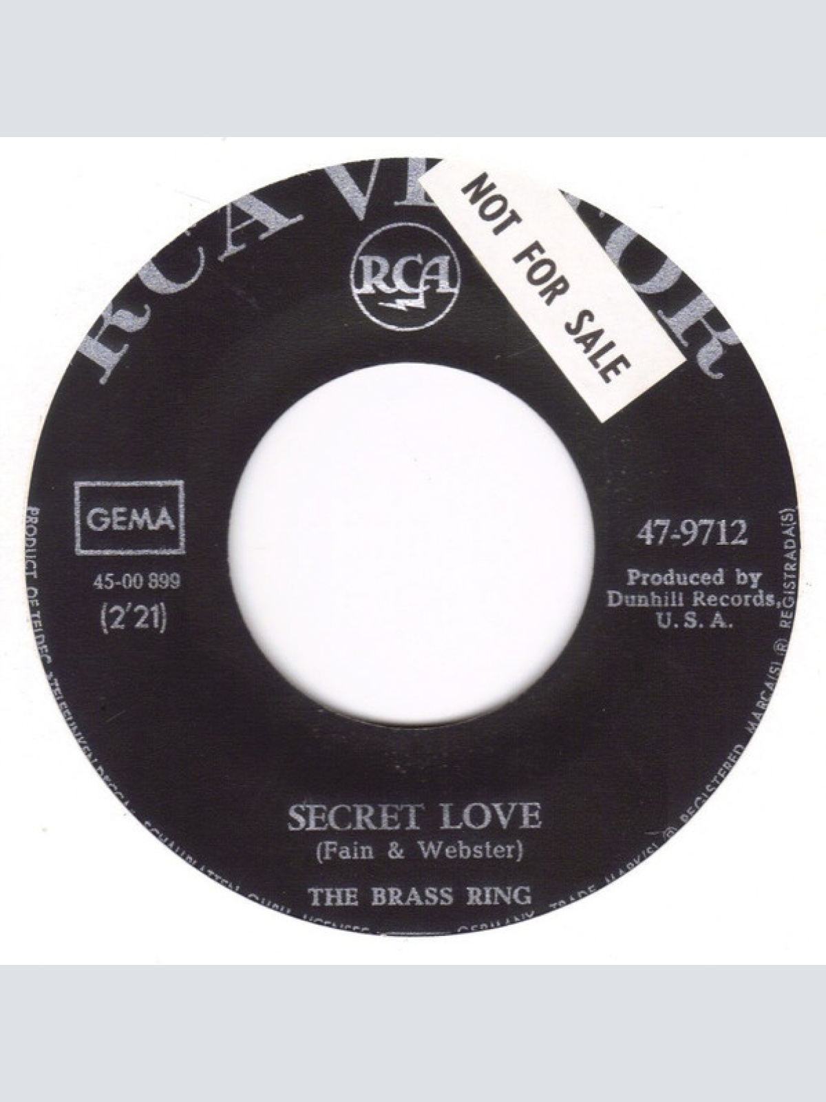 Vinyl / The Brass Ring - Lara's Theme / Sekret Love