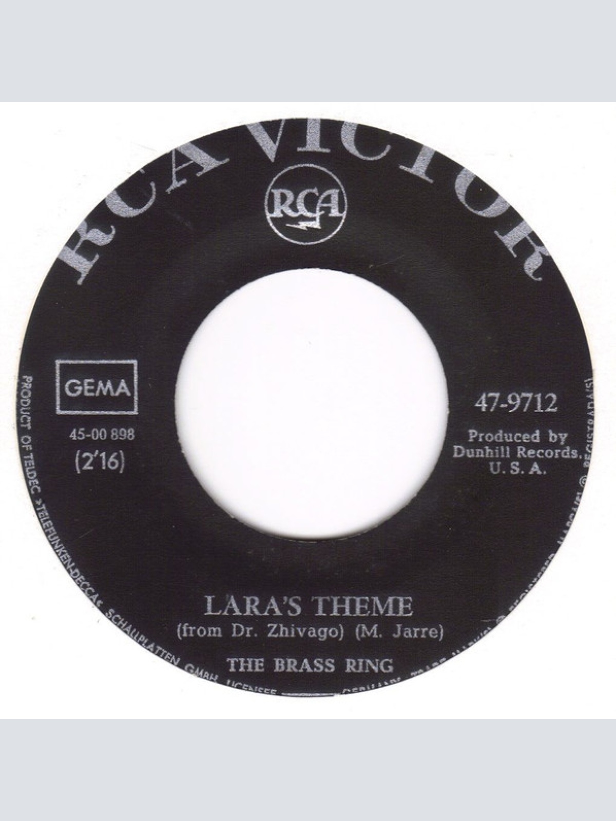 Vinyl / The Brass Ring - Lara's Theme / Sekret Love