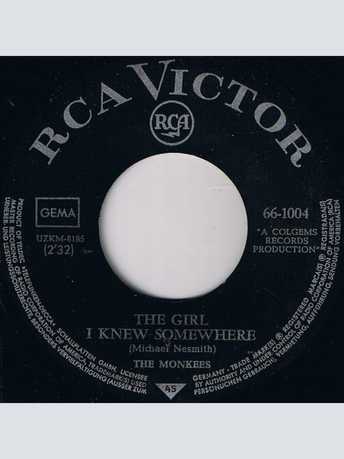 Vinyl / The Monkees - A Little Bit Me, A Little Bit You / The Girl I Knew Somewhere