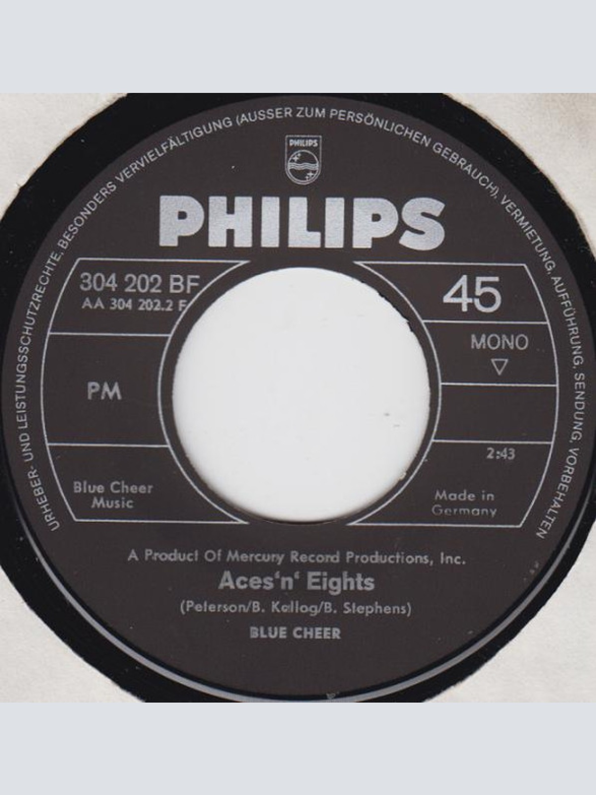 Vinyl / Blue Cheer - I Want My Baby Back / Aces'n' Eights