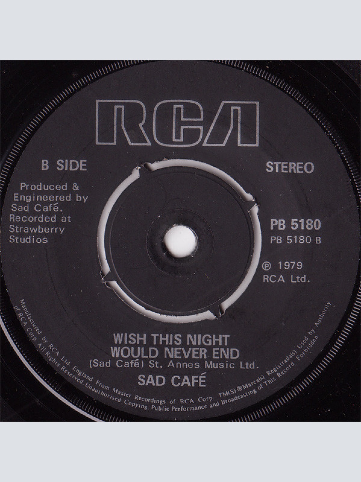 Vinyl / Sad Café - Every Day Hurts