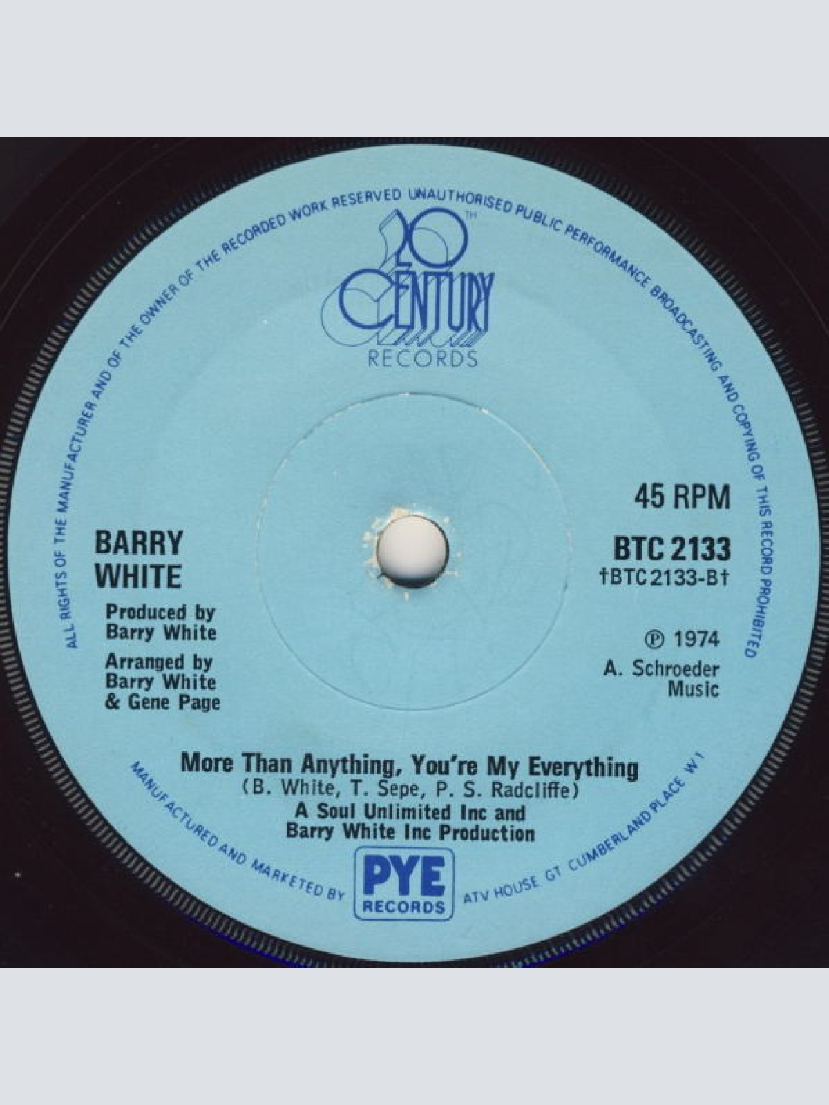 Vinyl / Barry White - You're The First, The Last, My Everything