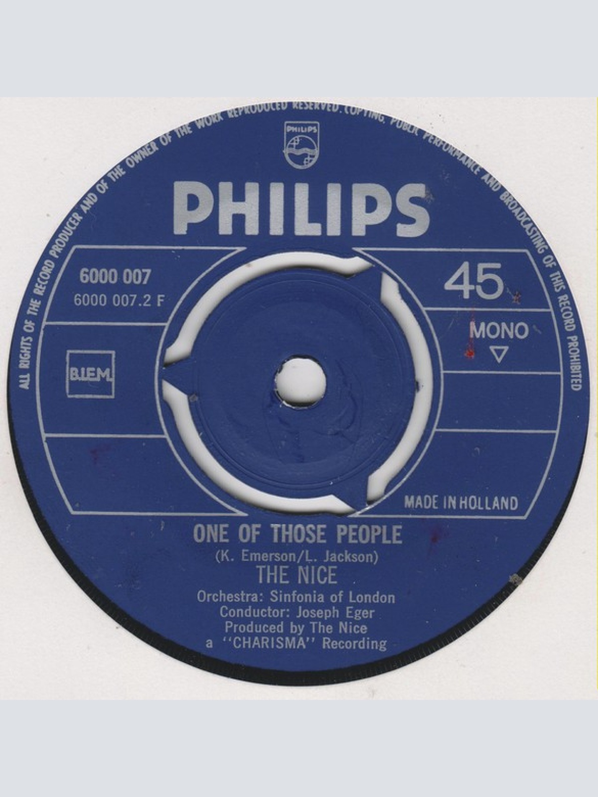 Vinyl / The Nice - Country Pie / Brandenburg Concerto No. 6