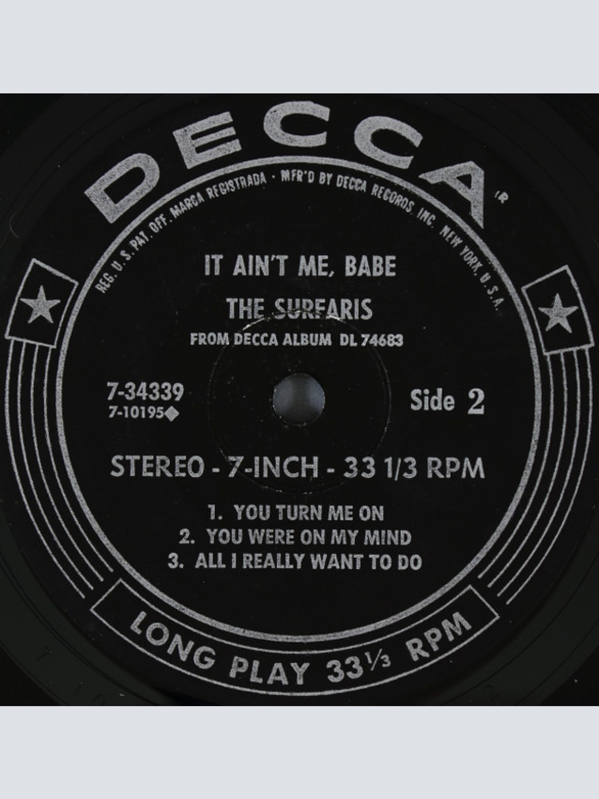 Vinyl / The Surfaris - It Ain't Me, Babe