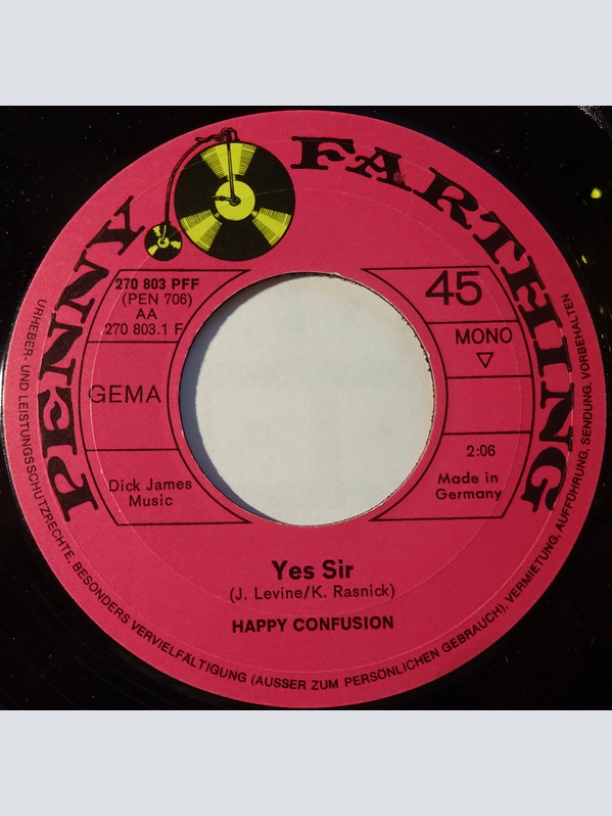 Vinyl / Happy Confusion - Yes Sir / Hereditary Impediment