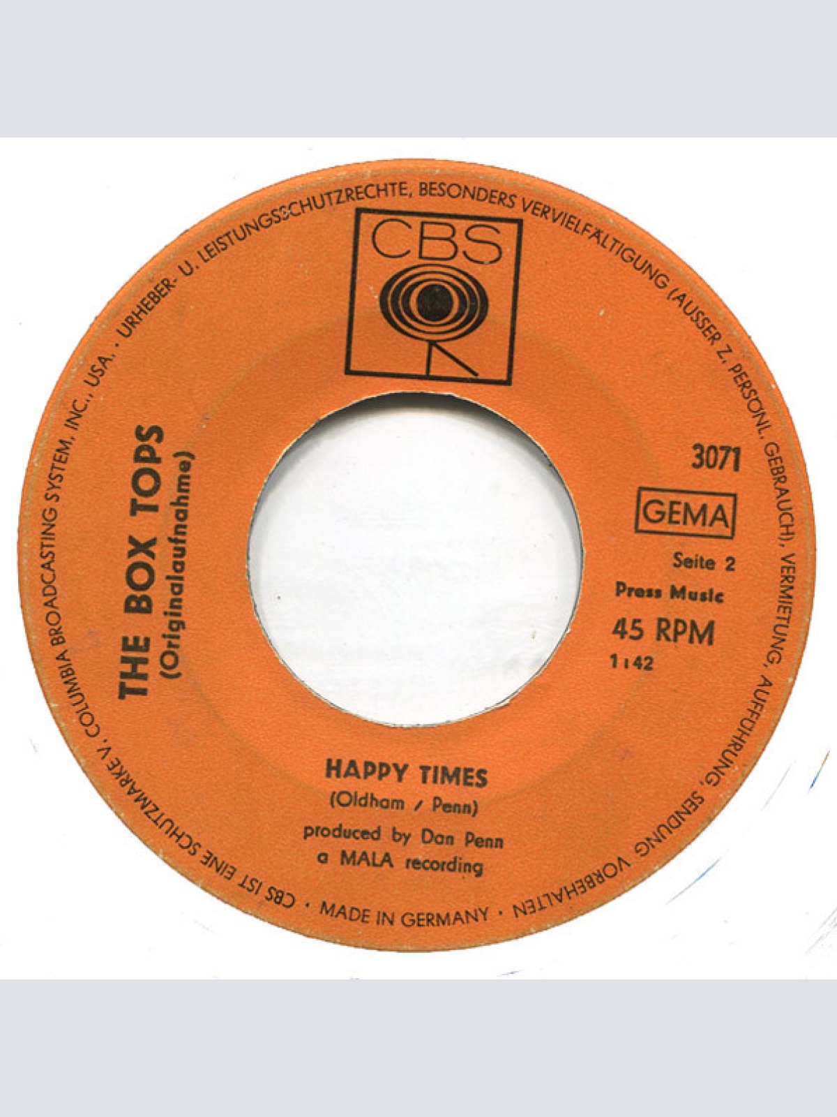 Vinyl / The Box Tops* - The Letter / Happy Times