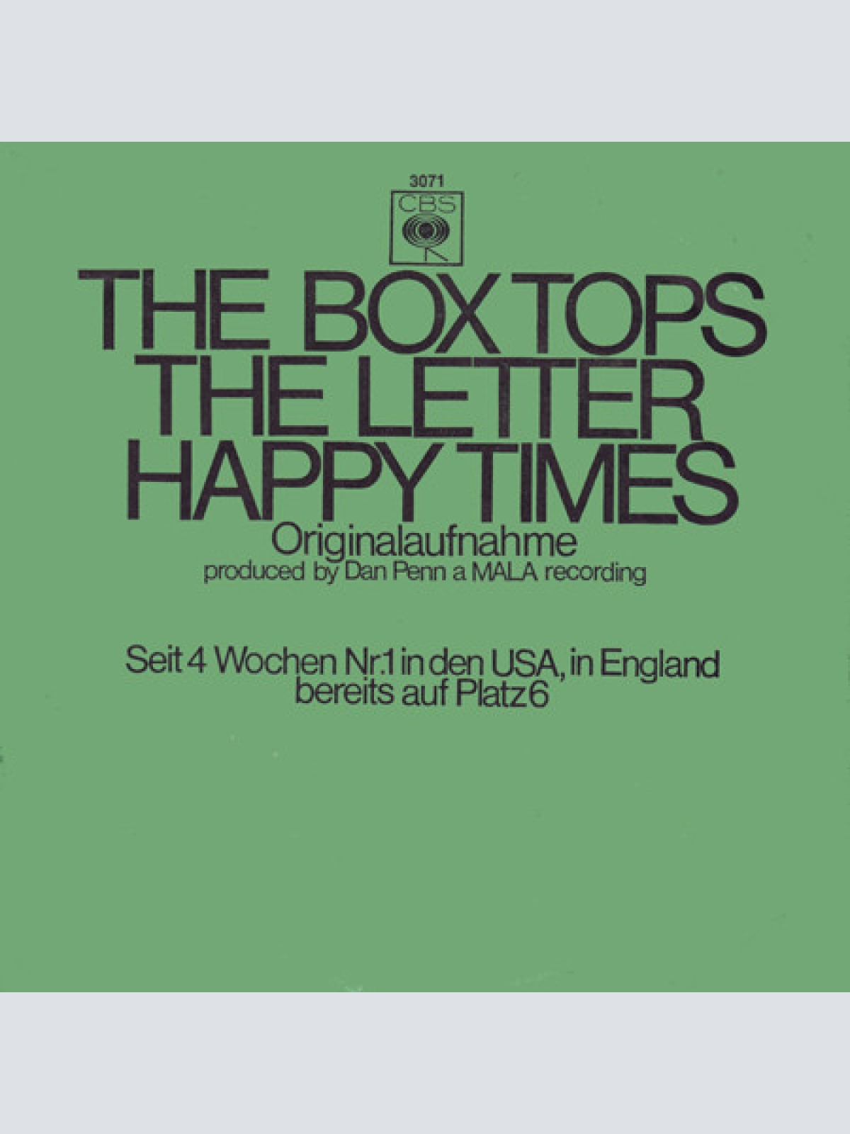 Vinyl / The Box Tops* - The Letter / Happy Times