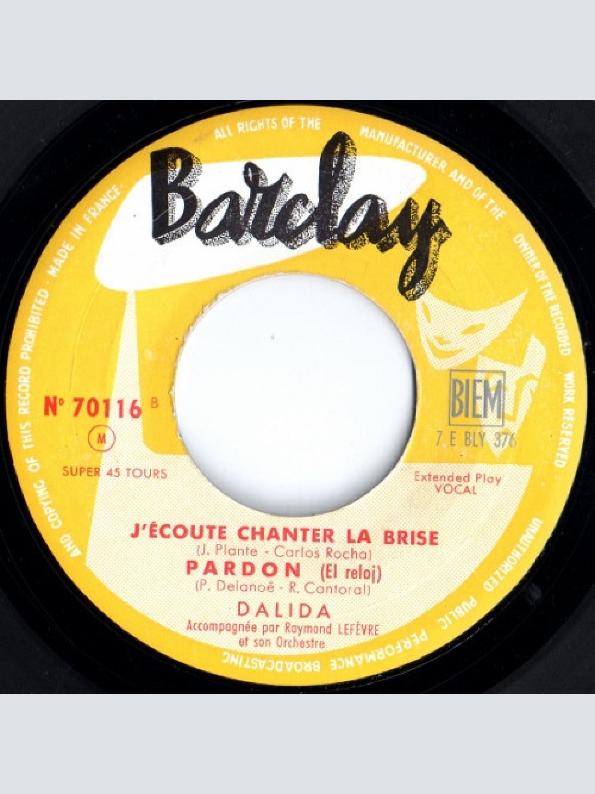 Vinyl / Dalida Accompagnée Par Raymond Lefèvre Et Son Orchestre* - Gondolier - 8