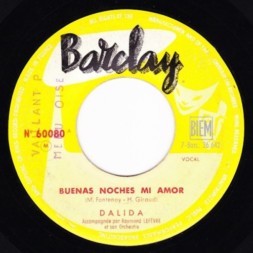 Vinyl / Dalida - Buenas Noches Mi Amor