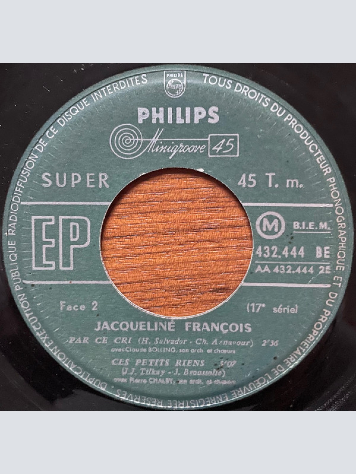 Vinyl / Jacqueline François Orchestre Et Arrangements Claude Bolling - Petite Fleur