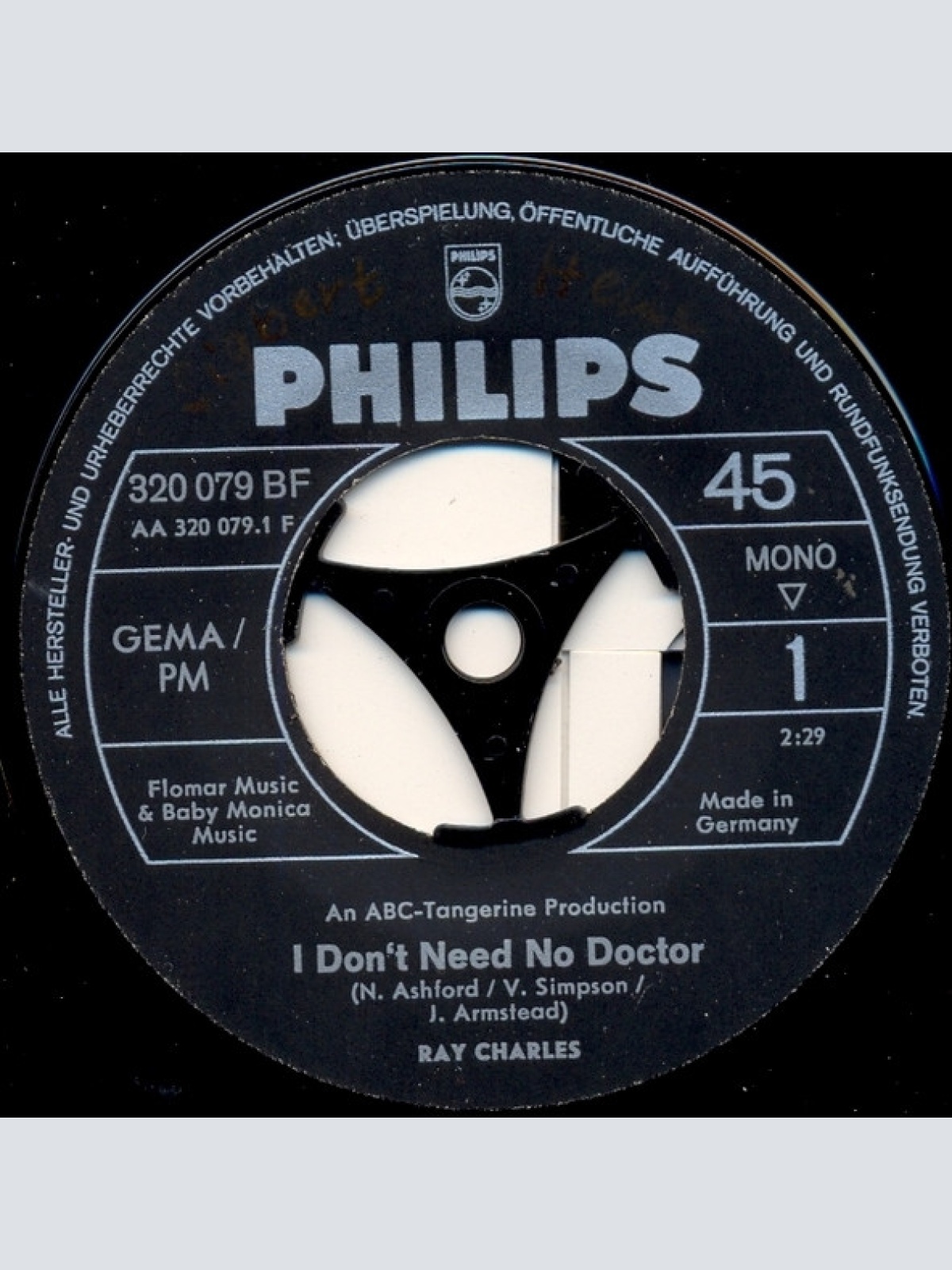 Vinyl / Ray Charles - I Don't Need No Doctor