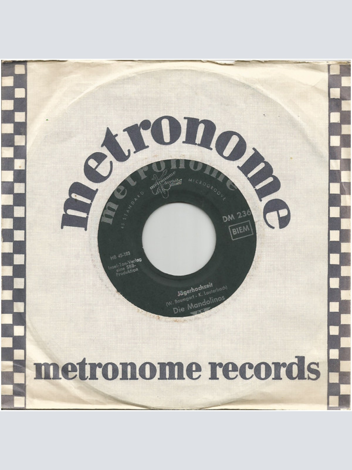 Vinyl / Die Mandolinos - Schwarzwald-Marie