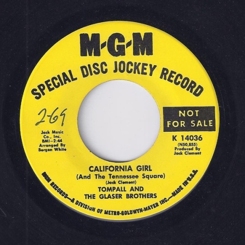 Vinyl / Tompall And The Glaser Brothers* - California Girl (And The Tennessee Square)