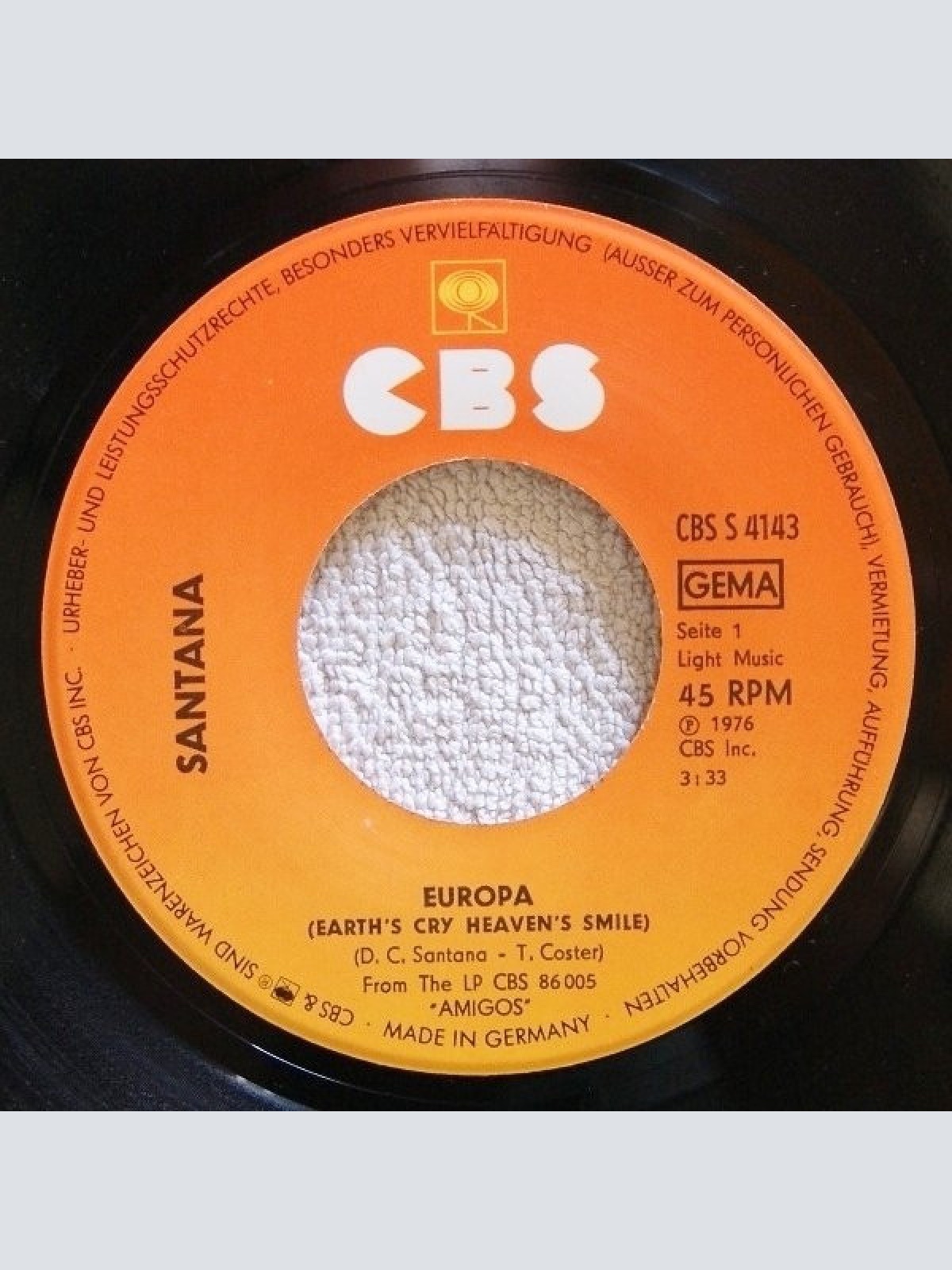 Vinyl / Santana - Europa (Earth's Cry Heaven's Smile)