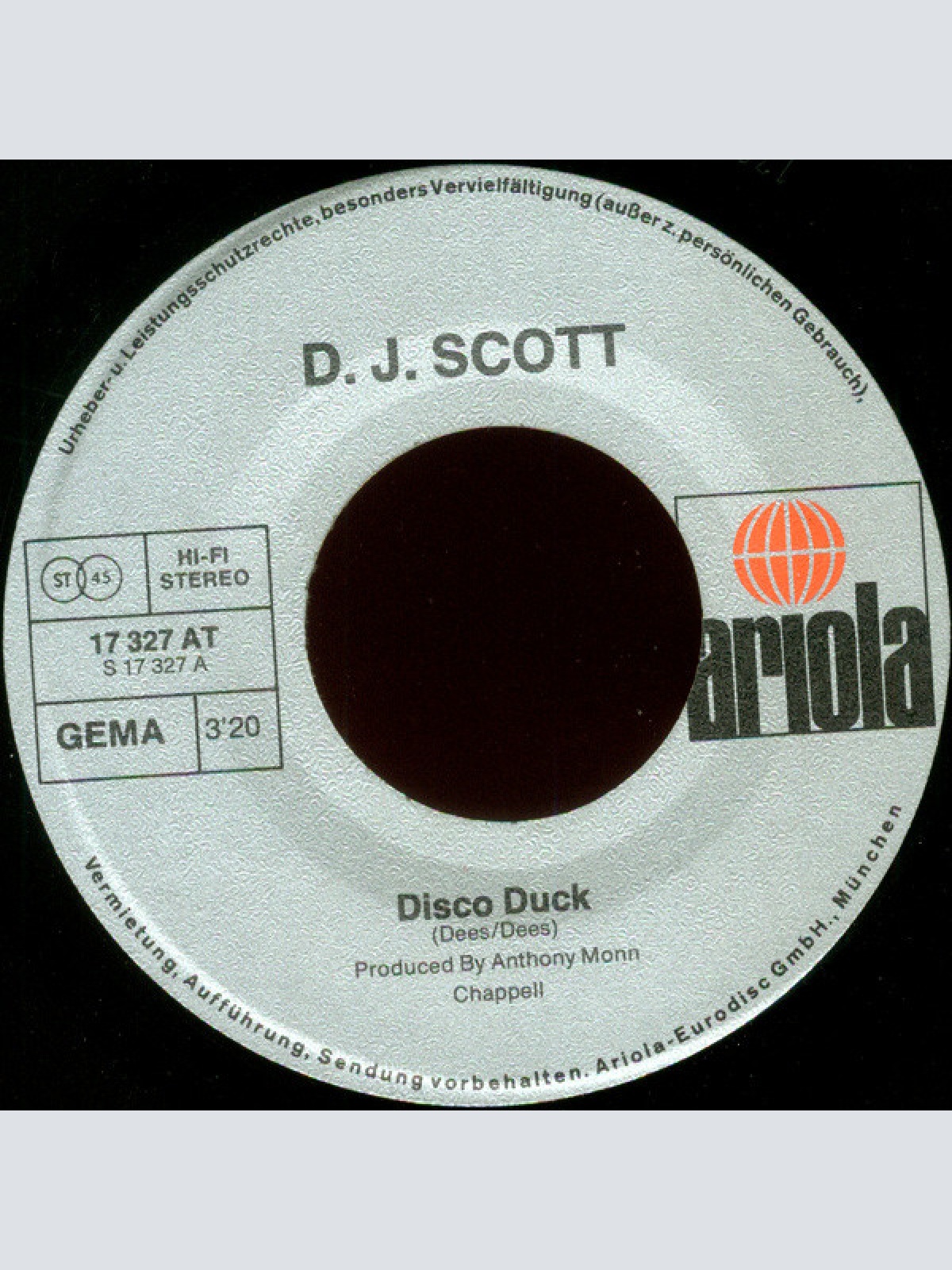 Vinyl / D. J. Scott - Disco Duck
