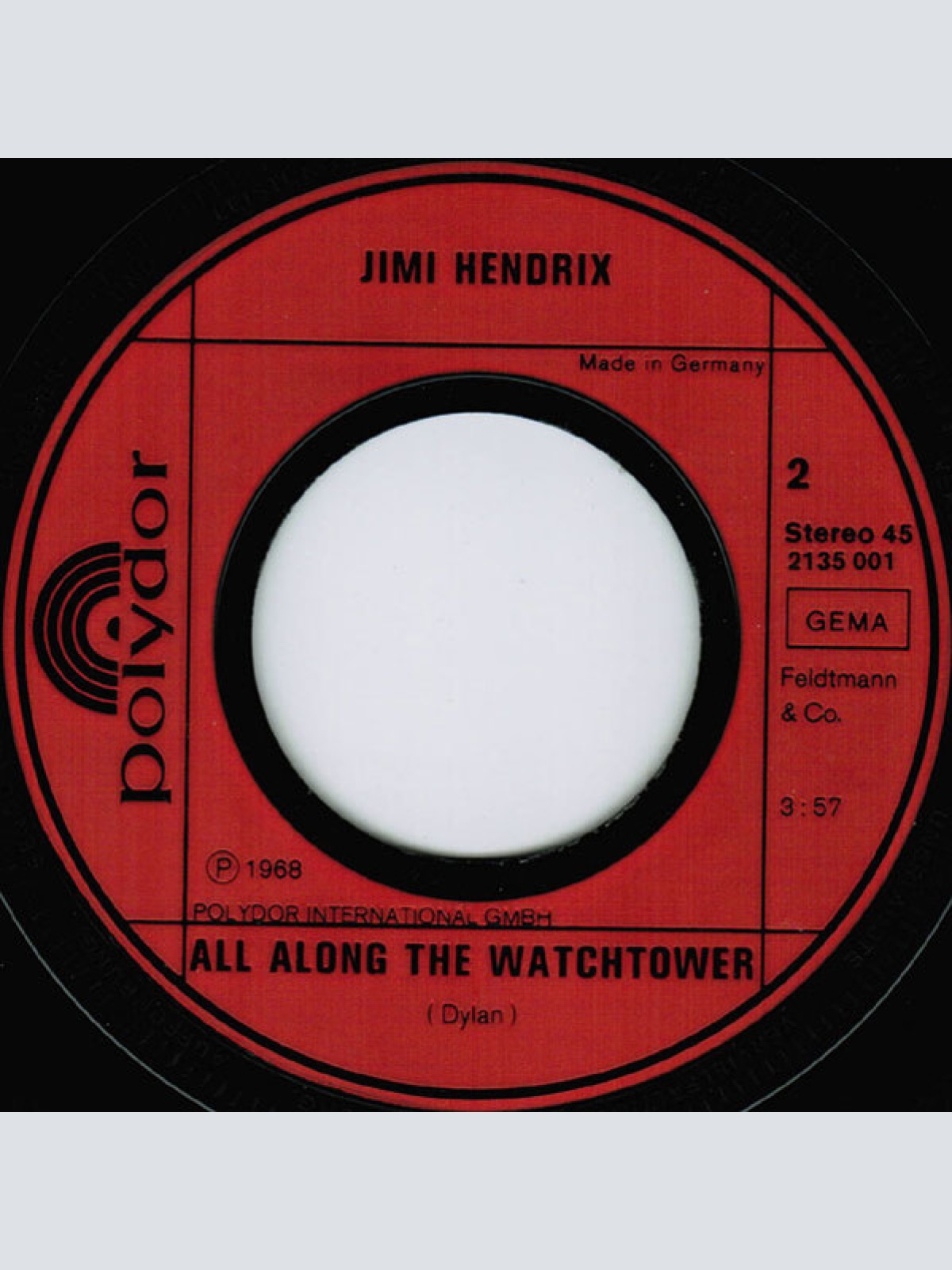 Vinyl / Jimi Hendrix - Hey Joe / All Along The Watchtower