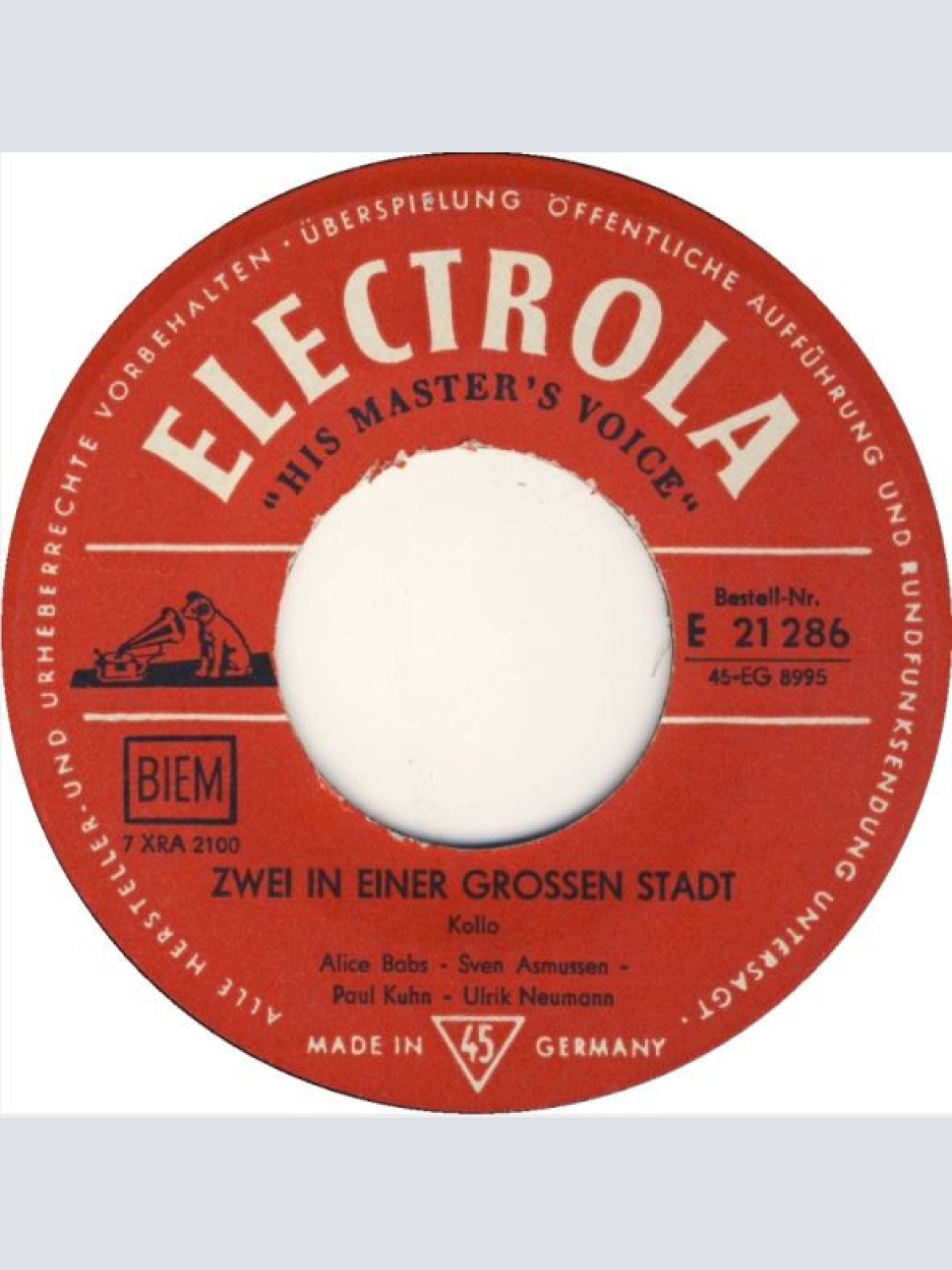 Vinyl / Alice Babs, Sven Asmussen*, Paul Kuhn, Ulrik Neumann - Zwei In Einer Grossen Stadt