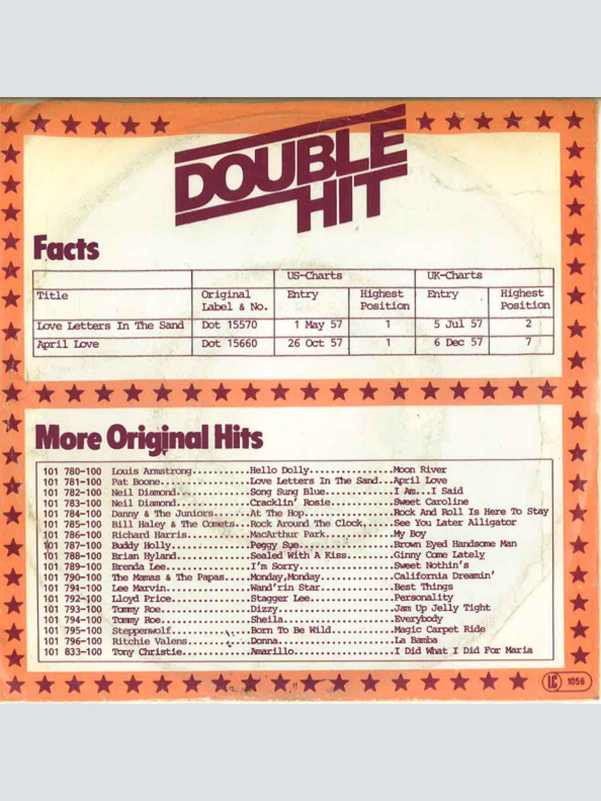 Vinyl / Pat Boone - Love Letters In The Sand / April Love