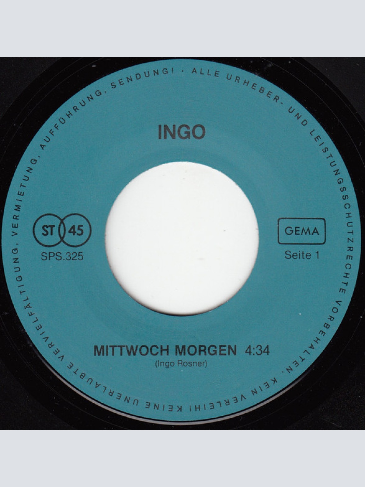 Vinyl / Ingo* - Mittwoch Morgen
