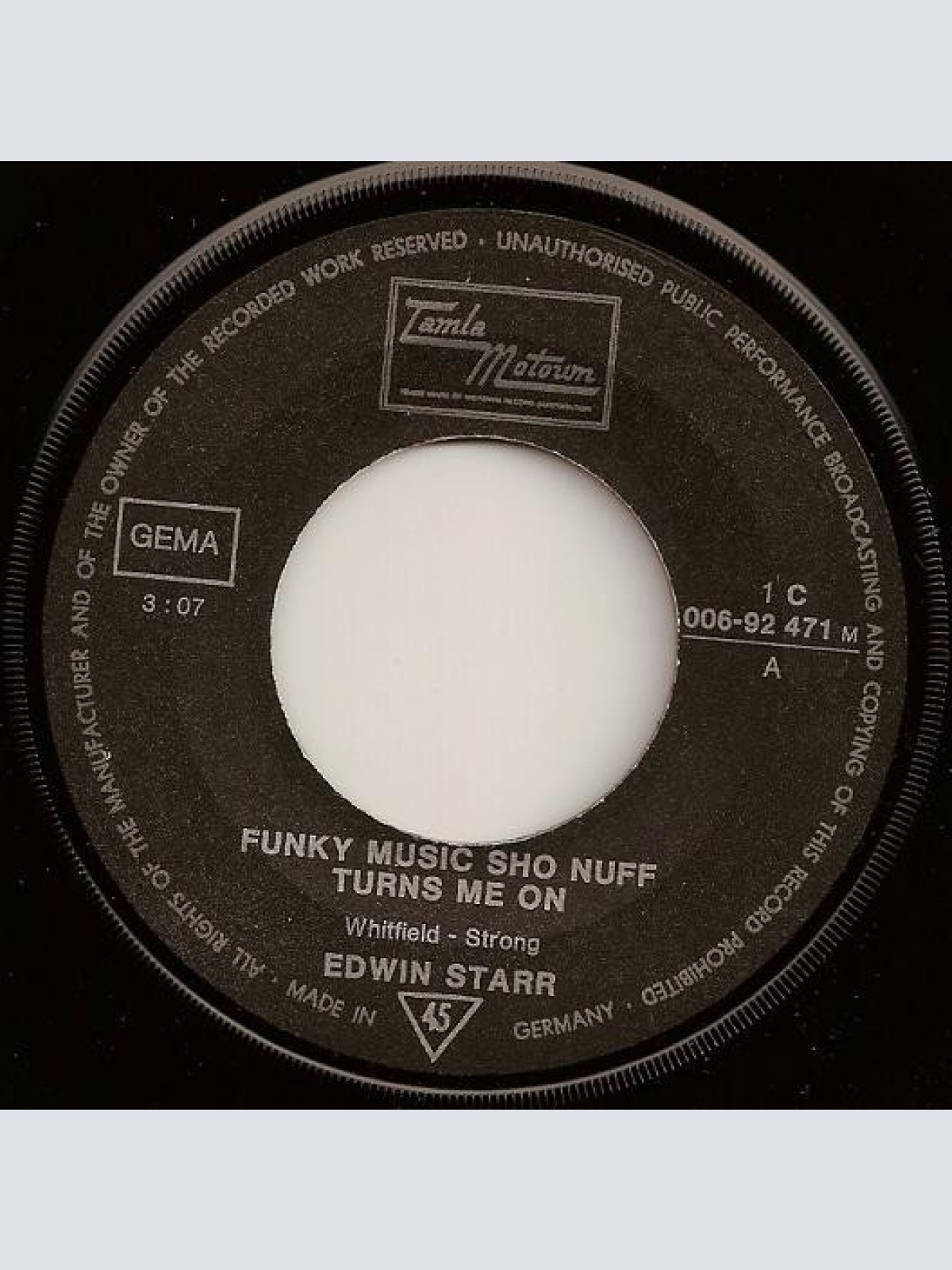 Vinyl / Edwin Starr - Funky Music Sho Nuff Turns Me On