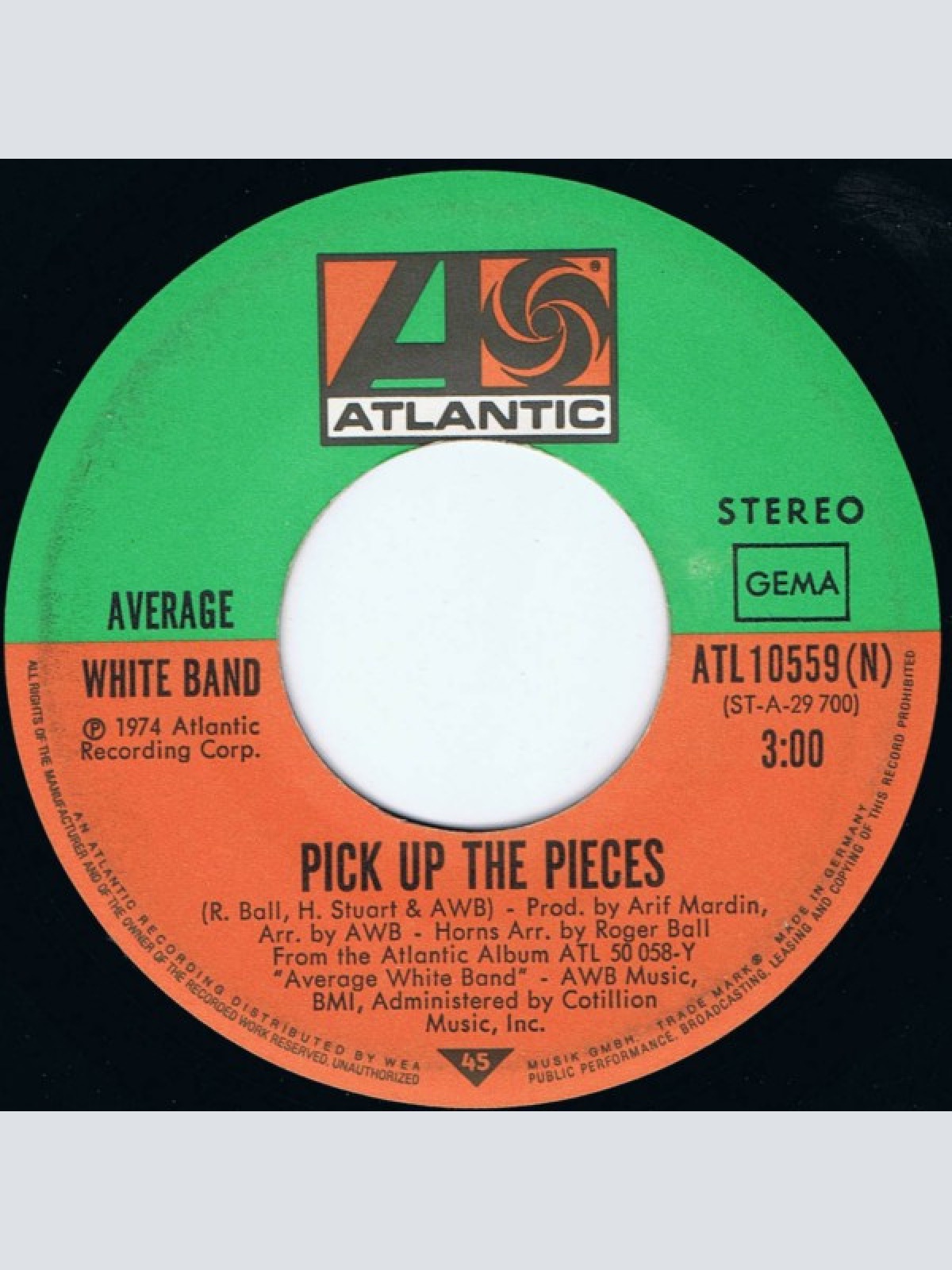Vinyl / Average White Band - Pick Up The Pieces / Work To Do