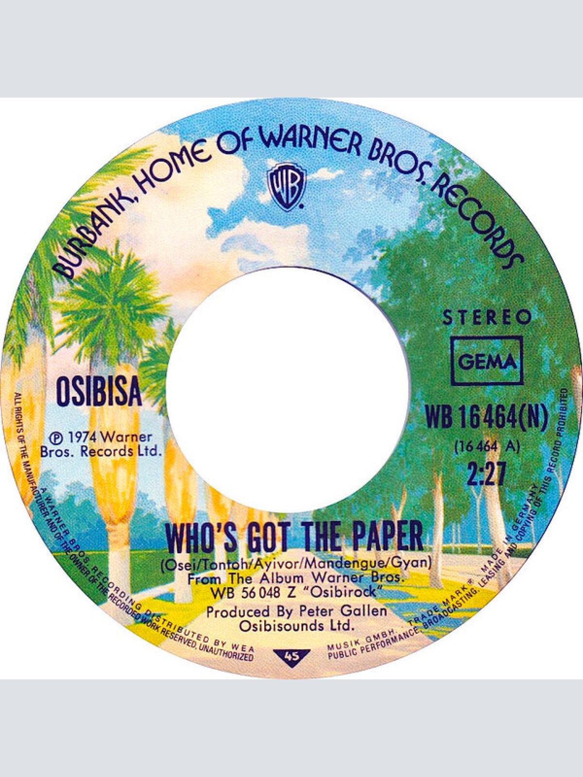 Vinyl / Osibisa - Who's Got The Paper