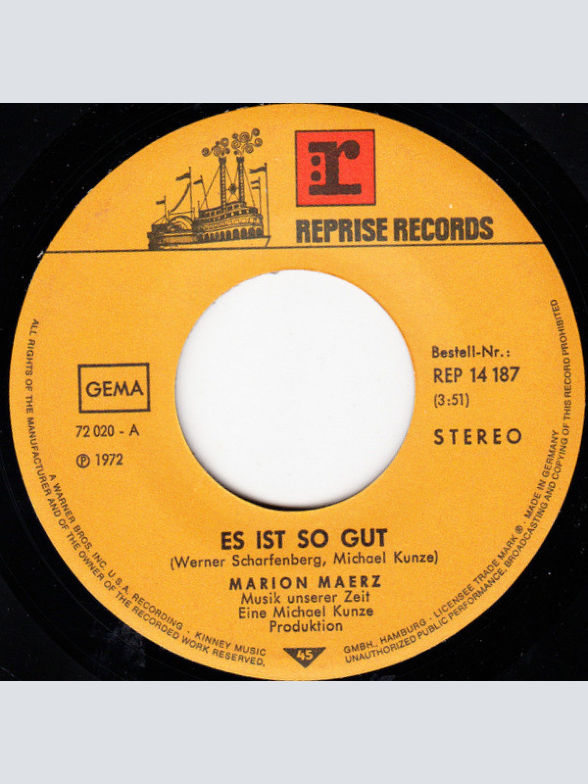 Vinyl / Marion Maerz - Es Ist So Gut